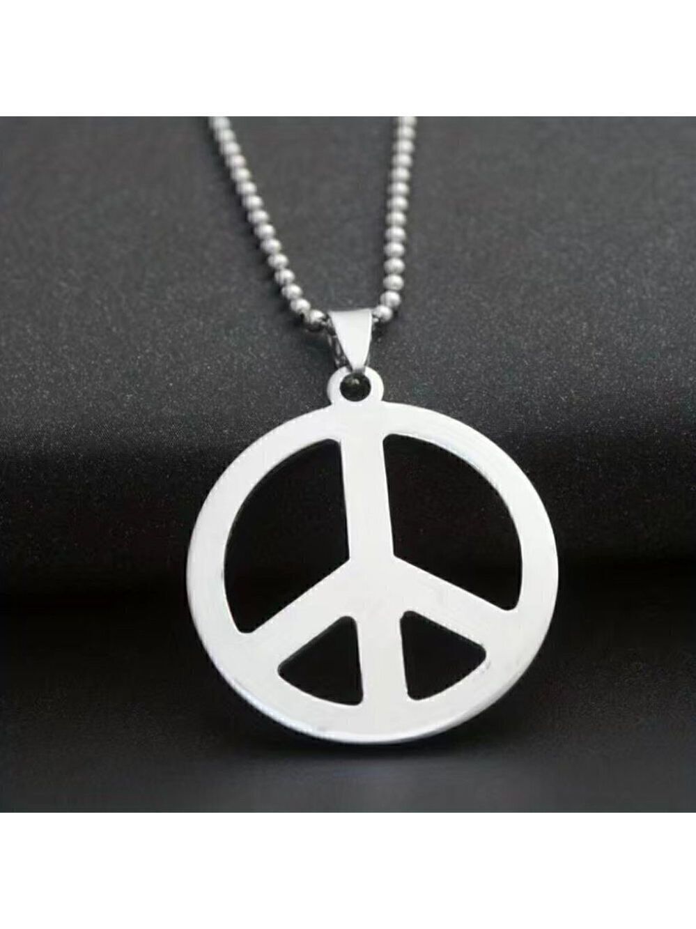 Large Peace Sign Pendant and Necklace #838